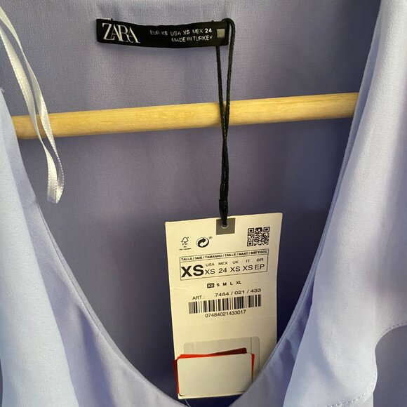 Brand new Zara Baby blue silk blouse - Picture 2 of 3